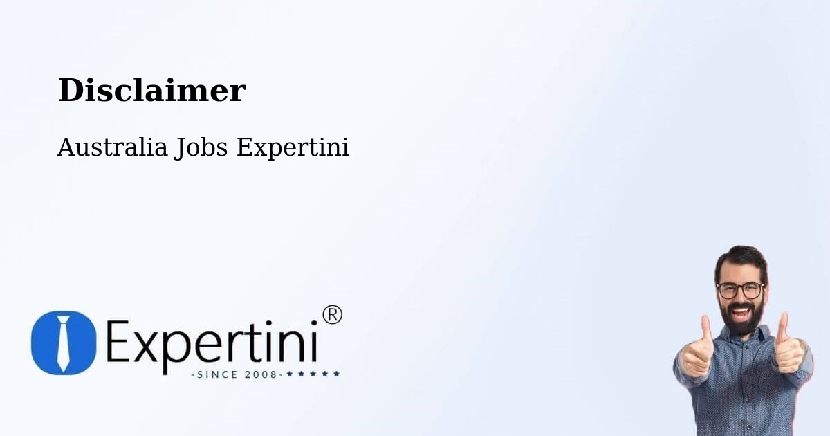 Disclaimer – Flinders Park - Australia Jobs Expertini